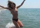 Jumping for joy