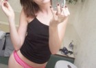 Teenager ready to click her photo in beautiful lingerie